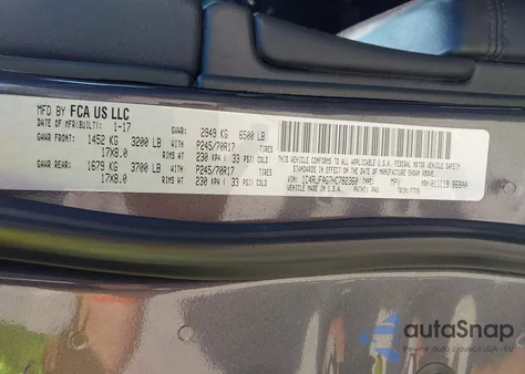 2017 Jeep Grand Cherokee Laredo 4X4 from USA, damaged, VIN 1C4RJFAG7HC782360